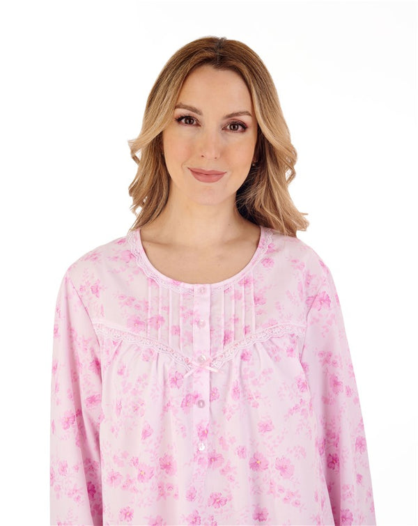 Slenderella Floral Brushed 45" Woven Nightdress ND88201