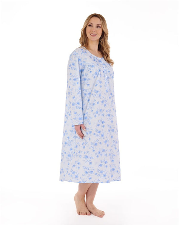Slenderella Floral Brushed 45" Woven Nightdress ND88201
