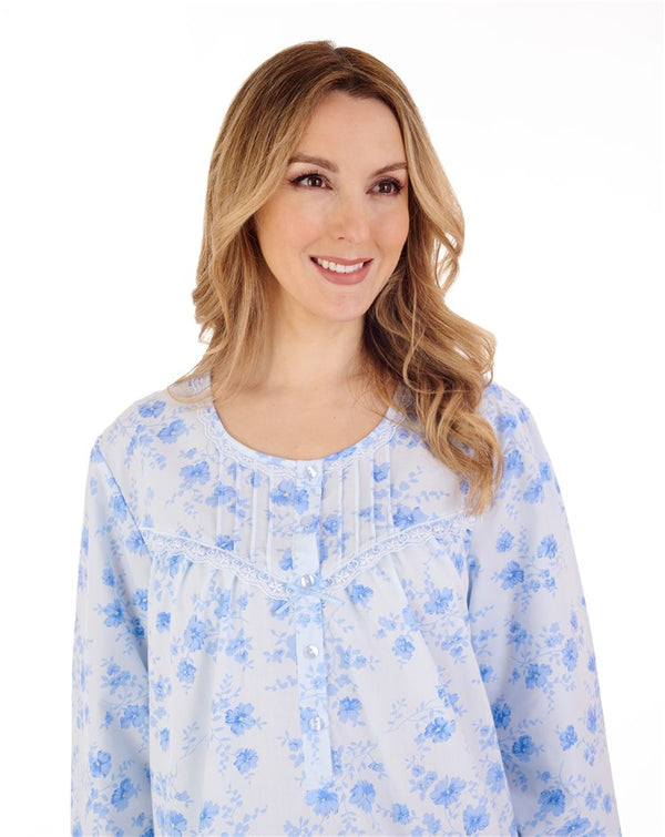Slenderella Floral Brushed 45" Woven Nightdress ND88201