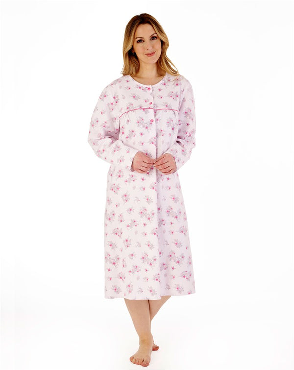 Slenderella Floral Luxury Flannel 43" Woven Nightdress ND88210