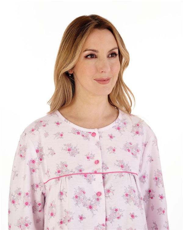 Slenderella Floral Luxury Flannel 43" Woven Nightdress ND88210