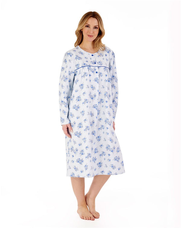 Slenderella Floral Luxury Flannel 43" Woven Nightdress ND88210
