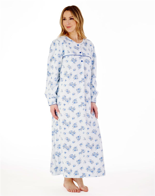 Slenderella Floral Luxury Flannel 51" Woven Nightdress ND88214