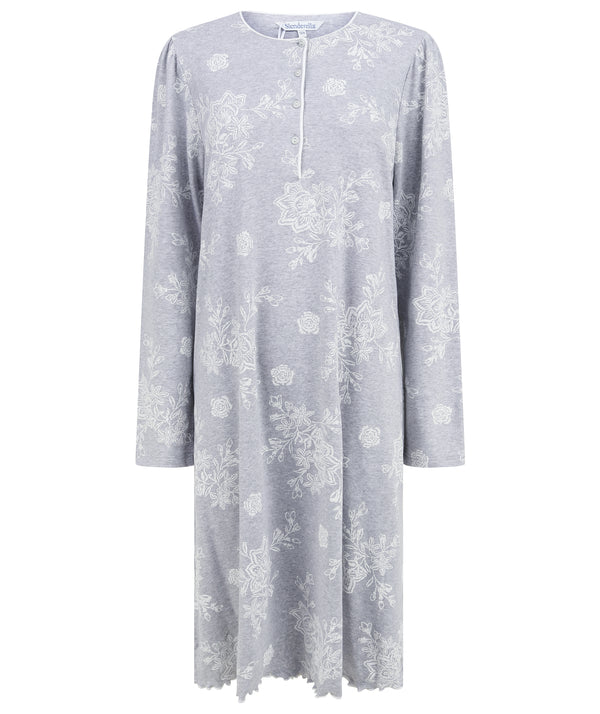 Slenderella Floral Print 41" Jersey Nightdress ND4140