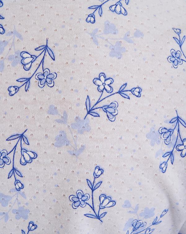 Slenderella Floral Print 42" Jacquard Jersey Nightdress ND06105