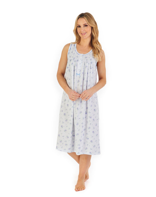 slenderella Floral Print 42" Jersey Nightdress ND06125