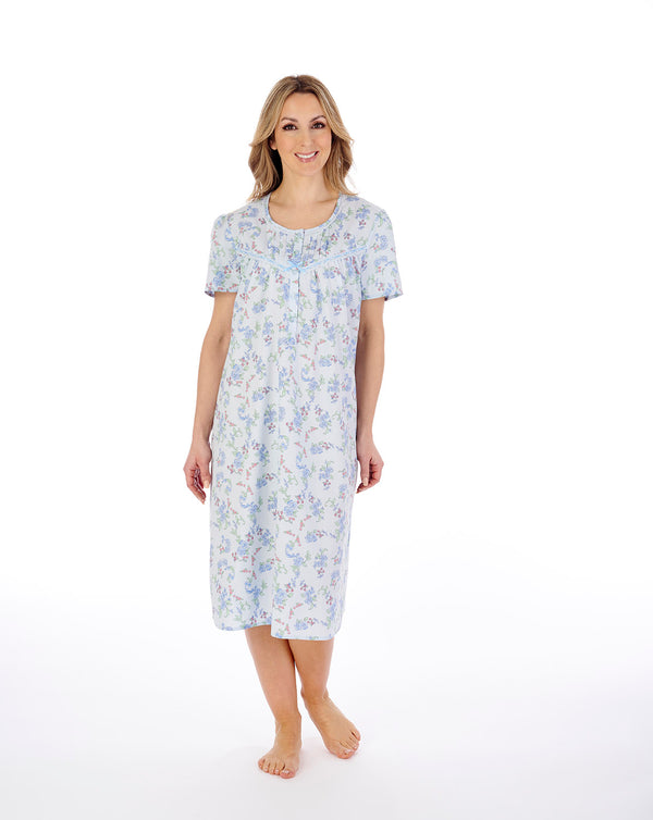 slenderella Floral Print 42" Woven Nightdress ND04200