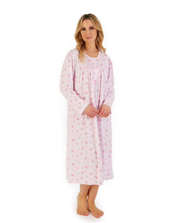 Slenderella Floral Print 45" Jersey Nightdress ND06127