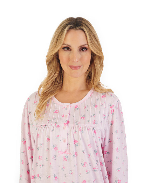 Slenderella Floral Print 45" Jersey Nightdress ND06127