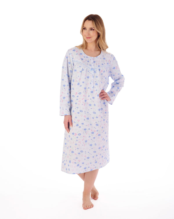 Slenderella Floral Print 45" Woven Nightdress ND02201