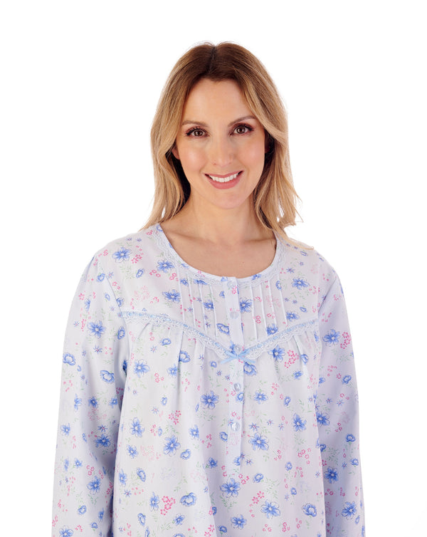 Slenderella Floral Print 45" Woven Nightdress ND02201