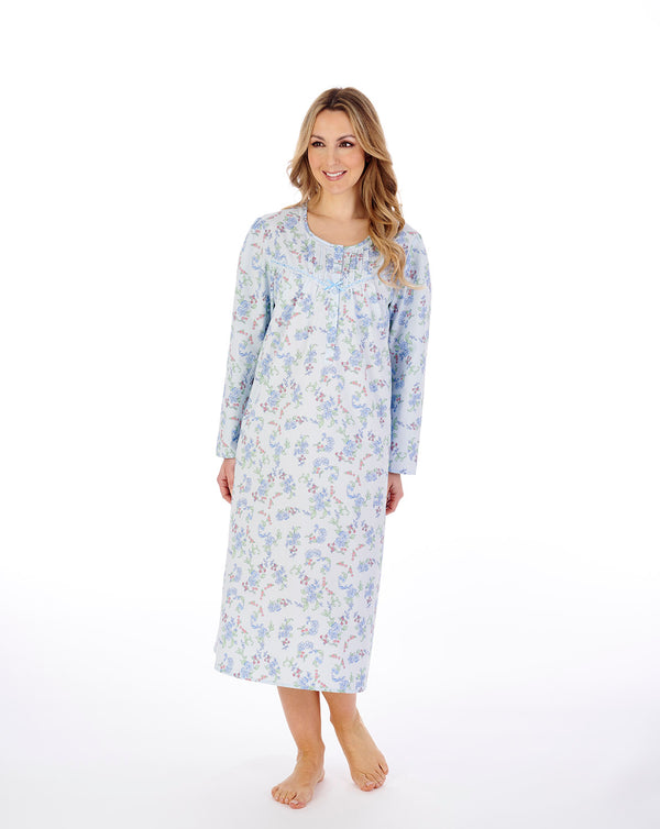 Slenderella Floral Print 45" Woven Nightdress ND04201