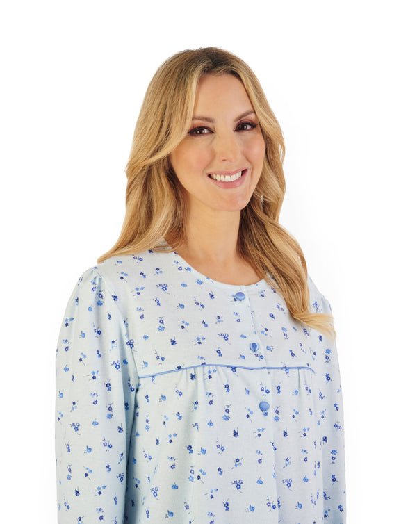 Slenderella Floral Printed Luxury Flannel 43" Woven Nightdress ND06210