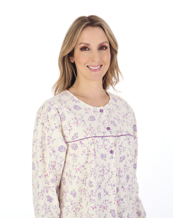 Slenderella Floral Printed Luxury Flannel 43" Woven Nightdress ND04210