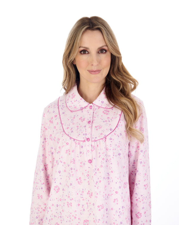 Slenderella Floral Printed Luxury Flannel 45" Woven Nightdress ND04211