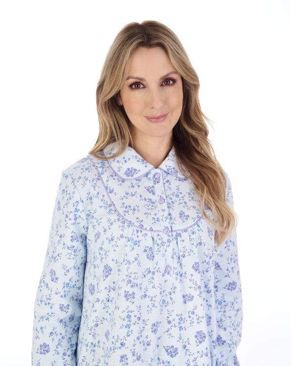 Slenderella Floral Printed Luxury Flannel 45" Woven Nightdress ND04211