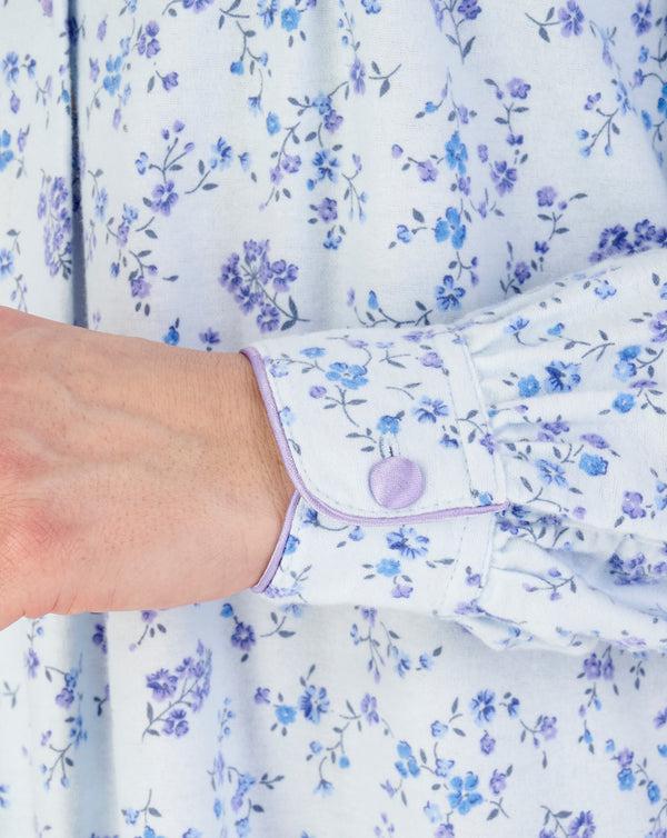 Slenderella Floral Printed Luxury Flannel 51" Woven Nightdress ND04214