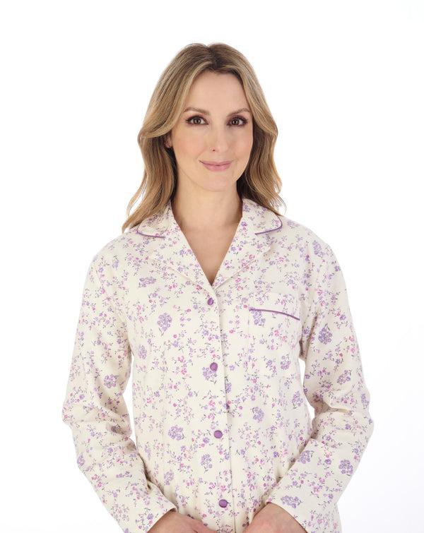 Slenderella Floral Printed Luxury Flannel Woven Pyjama PJ04213