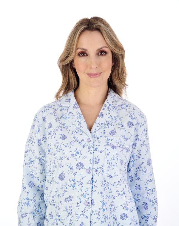 Slenderella Floral Printed Luxury Flannel Woven Pyjama PJ04213