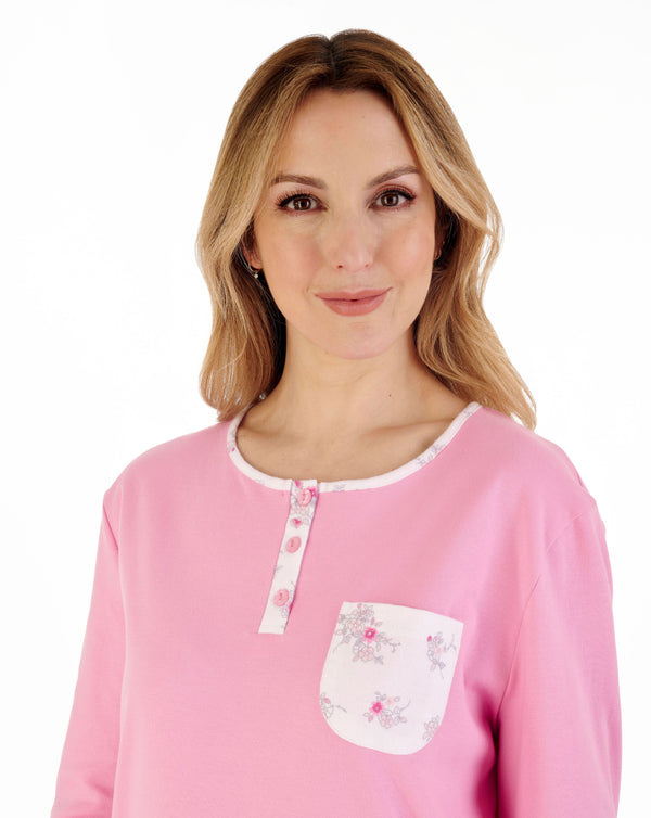 Slenderella Floral Printed Luxury Flannel Woven Pyjama PJ88215