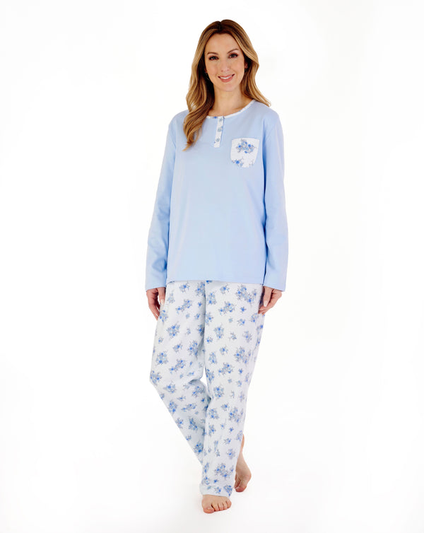 Slenderella Floral Printed Luxury Flannel Woven Pyjama PJ88215