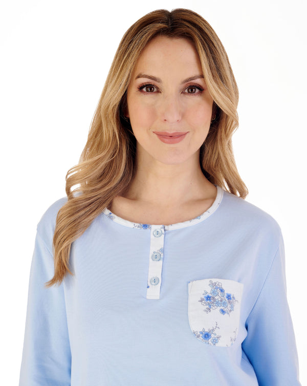 Slenderella Floral Printed Luxury Flannel Woven Pyjama PJ88215