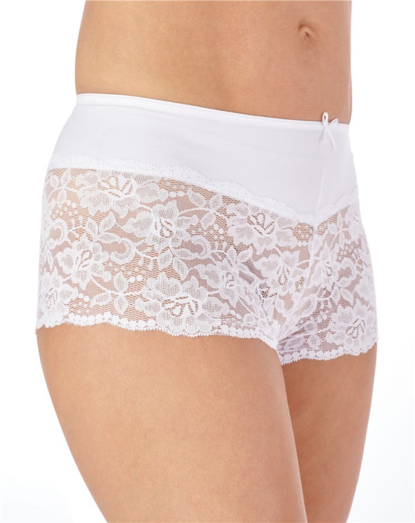 Slenderella Gaspé Microfibre Boxer With Stretch Lace GL2714