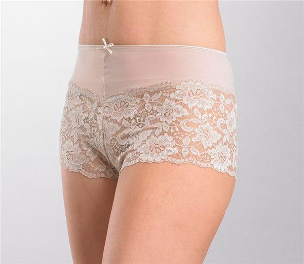 Slenderella Gaspé Microfibre Boxer With Stretch Lace GL2714