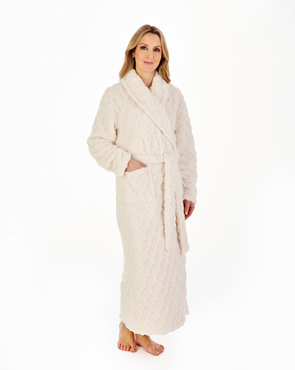 Slenderella Honeycomb Texture 51" Wrap Housecoat HC04321