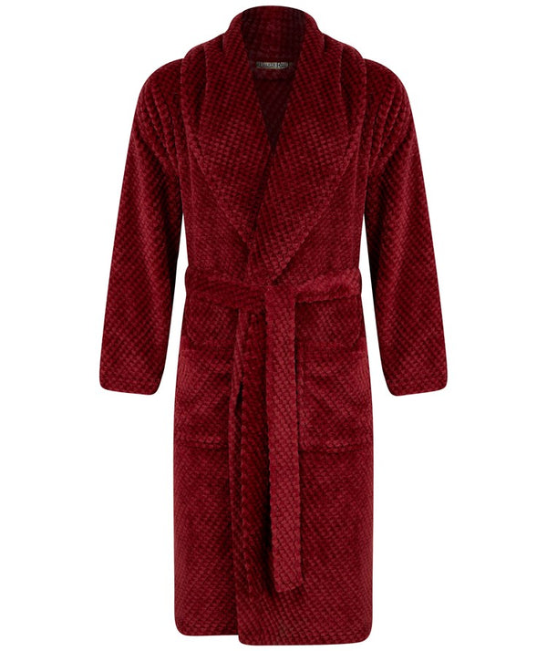 Slenderella Jacquard Check Flannel Fleece 49" Shawl Collar Wrap WR4835