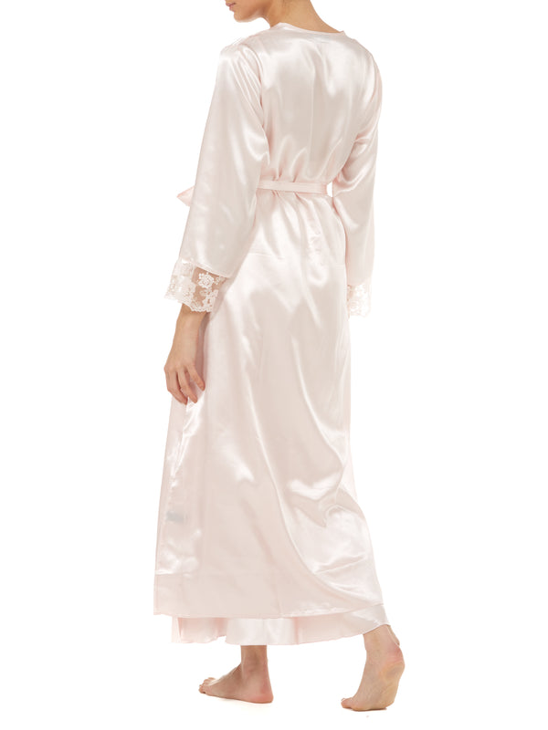 Slenderella Lace And Diamante Satin 50" Nightdress & 52" Wrap Set GL6752