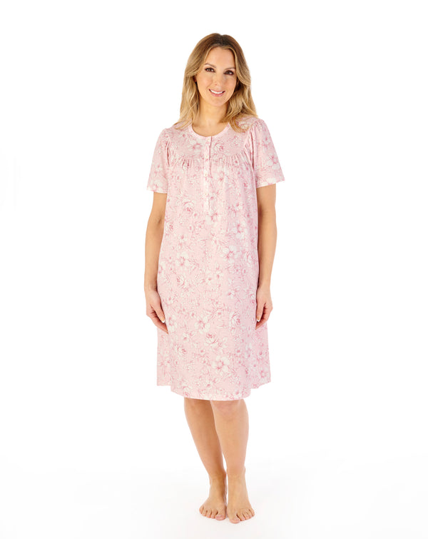 slenderella Large Floral 43" Jersey Nightdress ND08115