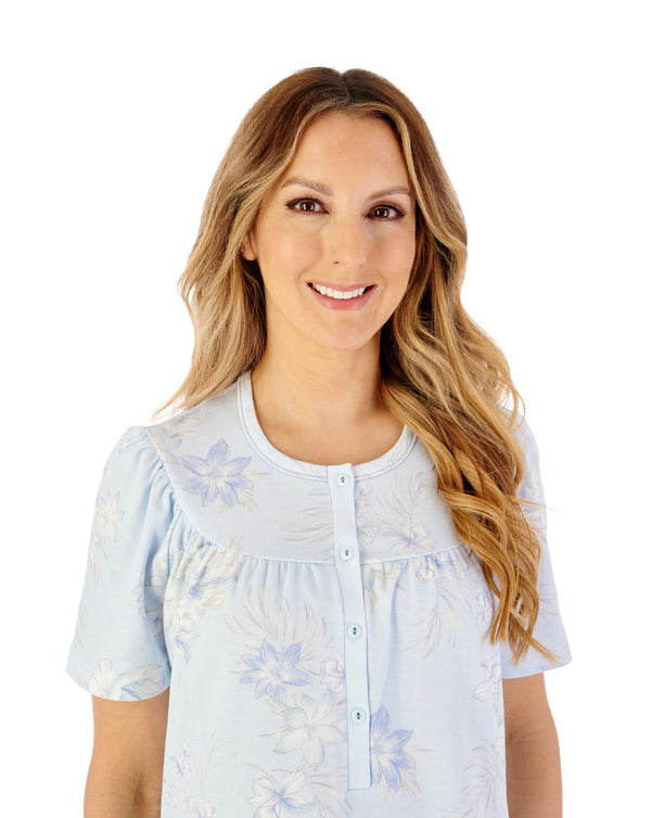 Slenderella Large Floral Interlock 40" Jersey Nightdress ND08120