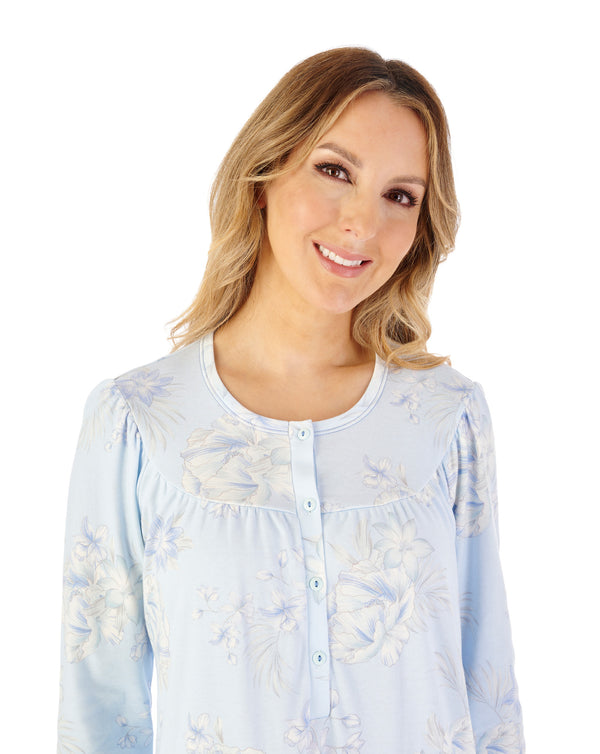 Slenderella Large Floral Interlock 45" Jersey Nightdress ND08121
