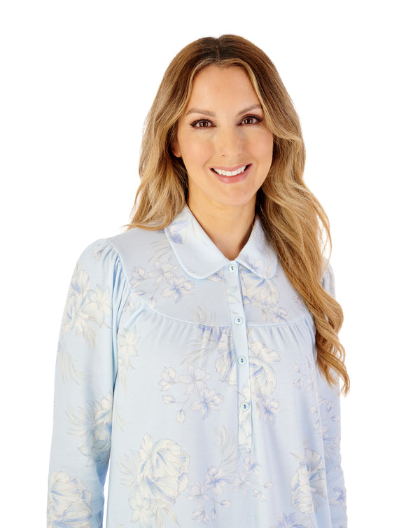 Slenderella Large Floral Interlock 45" Jersey Nightdress ND08122