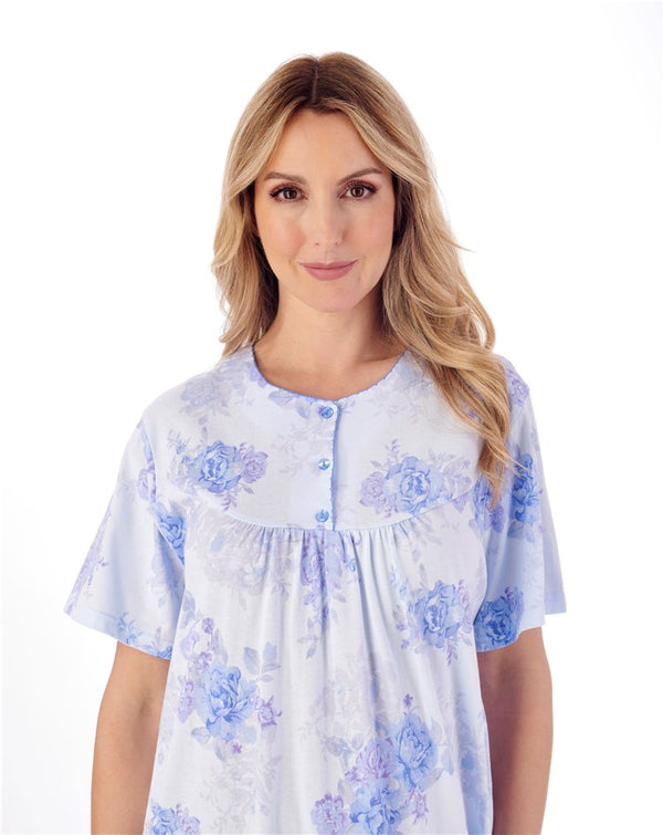 Slenderella Large Floral Print 42" Jersey Nightdress ND01132