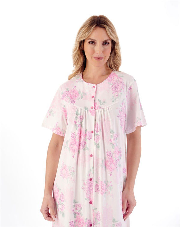 Slenderella Large Floral Print 46" Jersey Nightdress ND01133