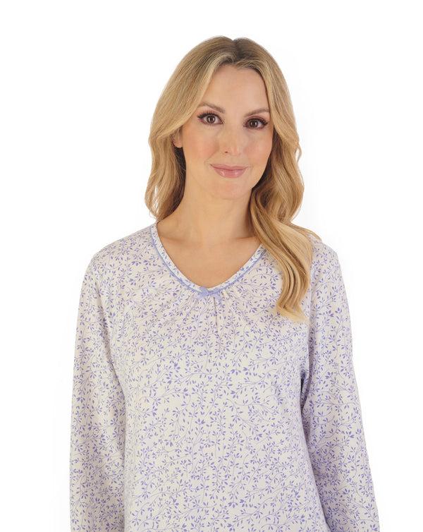 Slenderella Leaf Print 38” Jersey Nightdress ND06100