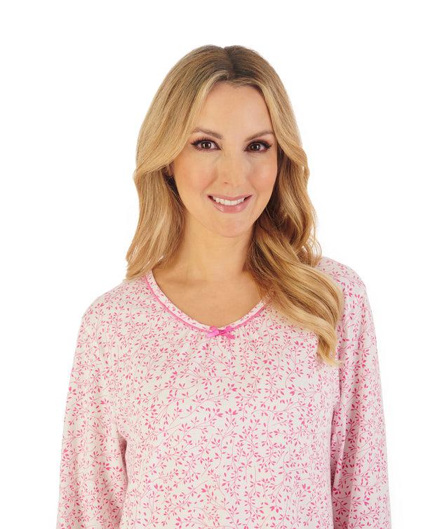 Slenderella Leaf Print 38” Jersey Nightdress ND06100