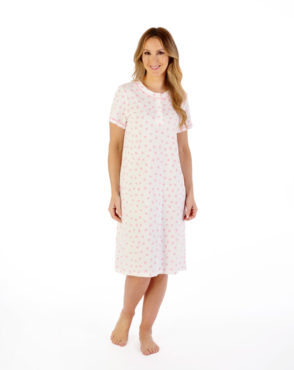 Slenderella Leaf Print 40" Jersey Nightdress ND07116