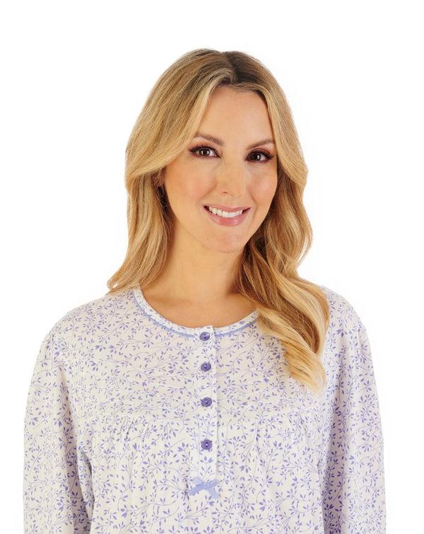 Slenderella Leaf Print 42" Jersey Nightdress ND06101