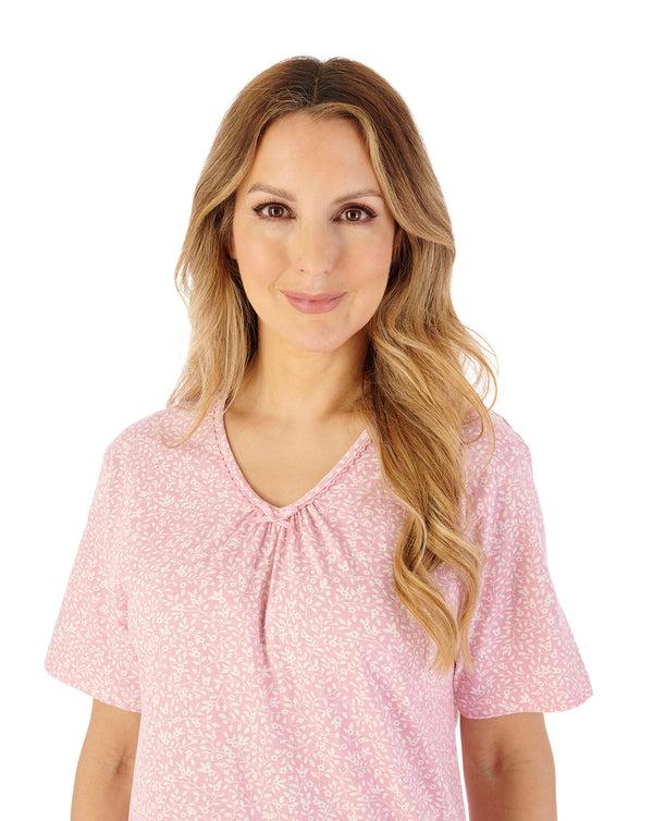 Slenderella Leaf Print 42" Jersey Nightdress ND08111