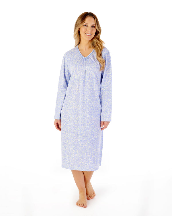 Slenderella Leaf Print 42" Jersey Nightdress ND08112