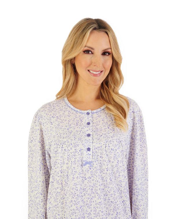 Slenderella Leaf Print 45" Jersey Nightdress ND06102