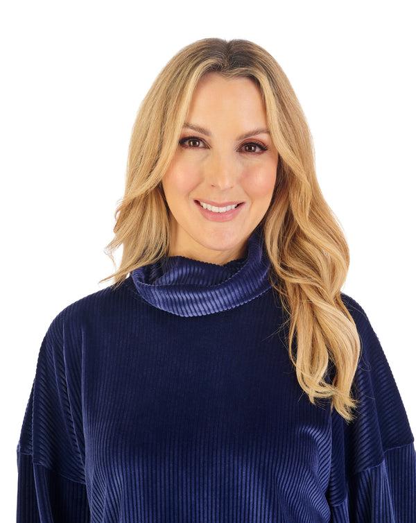 Slenderella Lounge Velour Stripe Lounge Pyjama GL06711