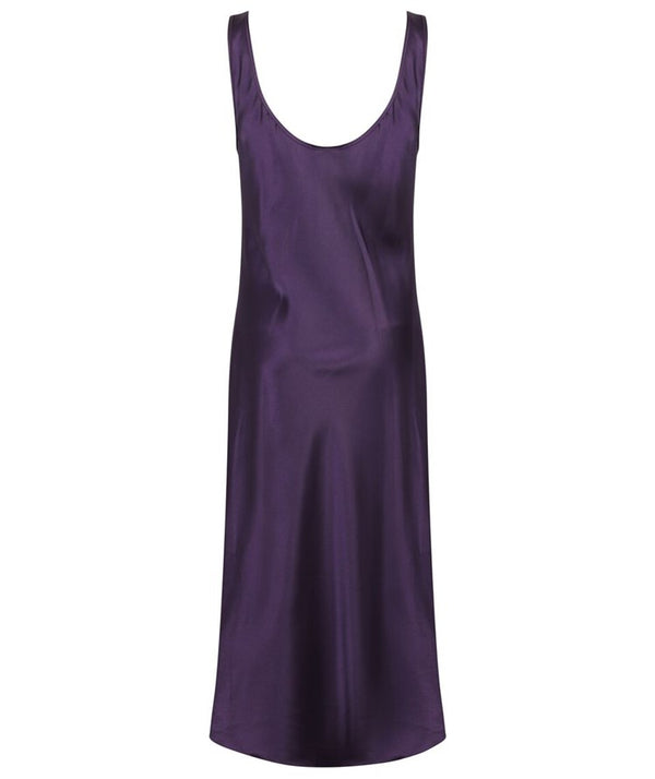 Slenderella Luxury Satin 48" Nightdress With Lace Applique GL2765