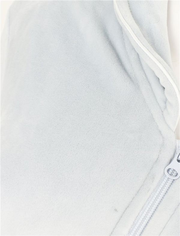 Slenderella Luxury Solid Colour Velvet 46" Zip Through Housecoat GL4720