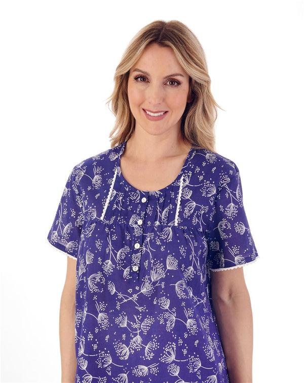 Slenderella Modern Floral 42" Woven Nightdress ND01212