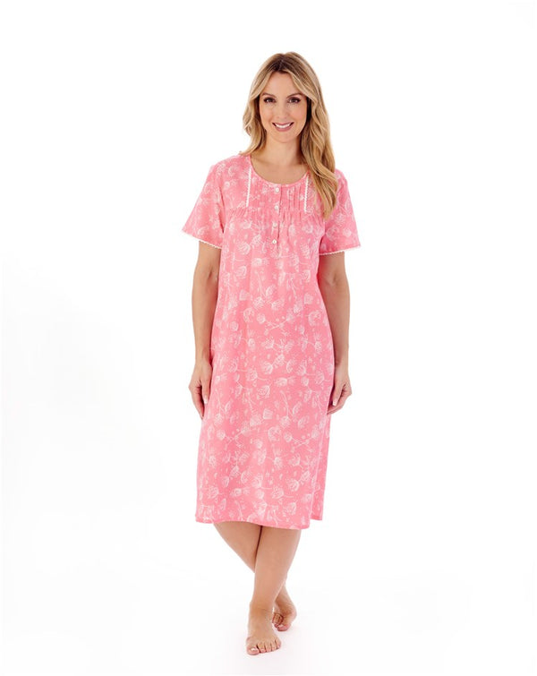 slenderella Modern Floral 42" Woven Nightdress ND01212
