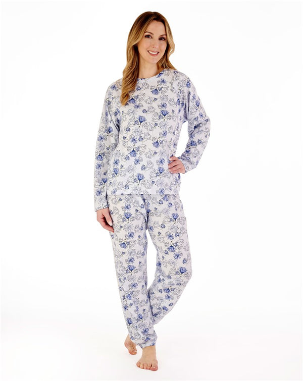 Slenderella Modern Floral Raglan Jersey Pyjama PJ88132